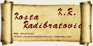 Kosta Radibratović vizit kartica